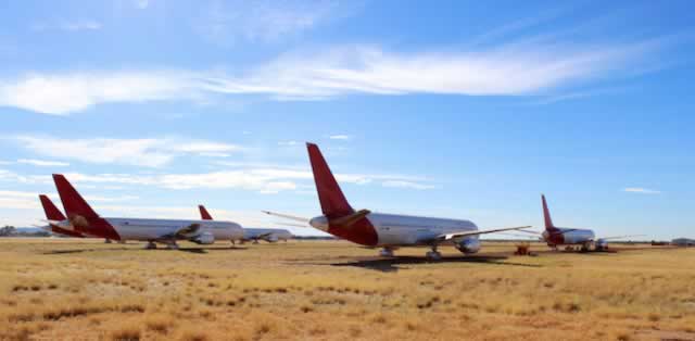 Asia Pacific Aircraft Storage at Alice Springs Airport in Australia