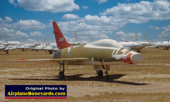 F-100 Super Sabre seen on Celebrity Row on the AMARG bus tour at Davis-Monthan Air Force Base in Tucson, Arizona