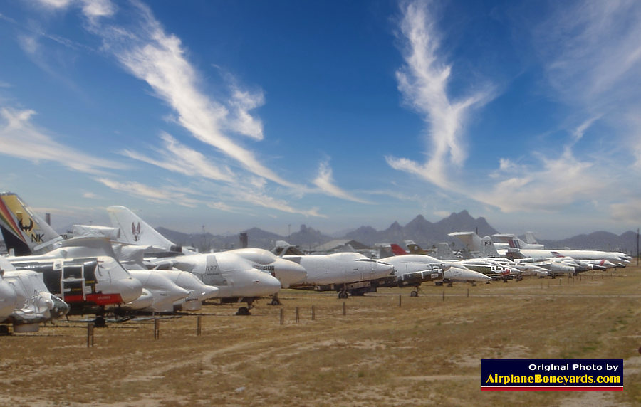 Aircraft on display at "Celebrity Row" at Davis-Monthan's AMARG facility aka "Display Row"