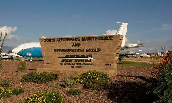 Entrance area to AMARG ... the largest airplane boneyard in the world, in Tucson, Arizona
