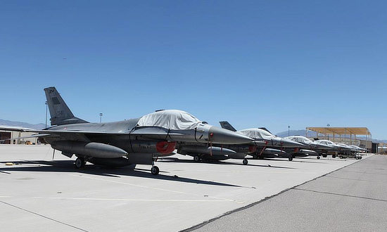 F-16 Fighting Falcons in storage at AMARG