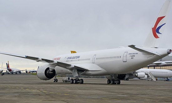 Airliner storage at the Chateauroux Airport in 2021 ... China Eastern AIrlines