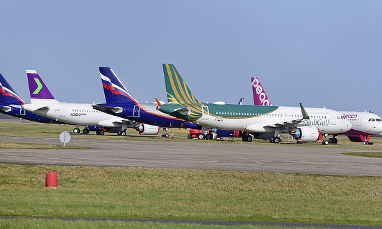 Airliner storage around the Chateauroux Airport in 2021