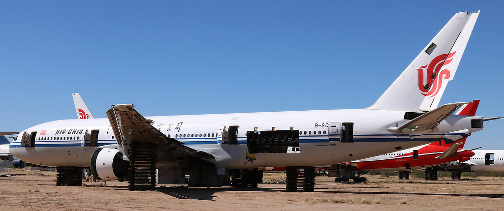 Air China Boeing 777-200 registration B2065, at the Pinal Airpark