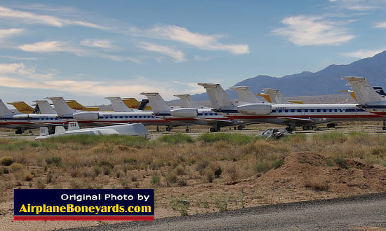 American Eagle jets in storage at the Kingman Airport in Arizona (May 2013)