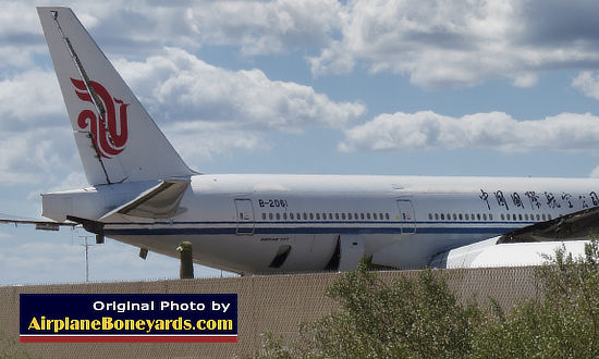 Air China Boeing 777-2J6, registration B-2061, at the Pinal Airpark in Arizona