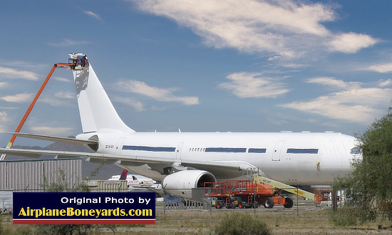 Airbus A330-243, of Hong Kong Aviation Capital, Registration OE-IER, in storage at the Pinal Airpark in Arizona