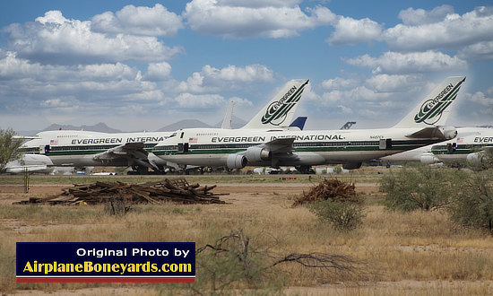 Evergreen International Boeing 747s at the Pinal Airpark in Arizona