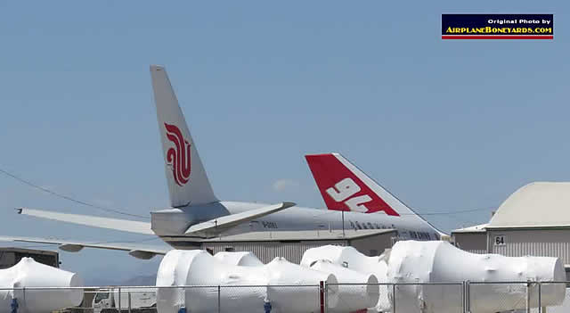 Jet engine reclamation operations at the Pinal Airpark, Arizona