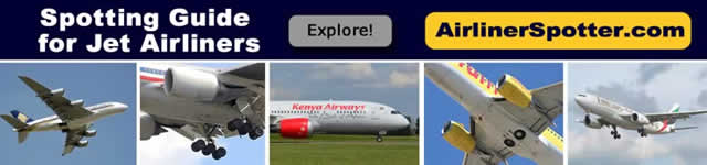 Spotting Guides for Boeing, Airbus, Embraer, and Bombardier jet airliners