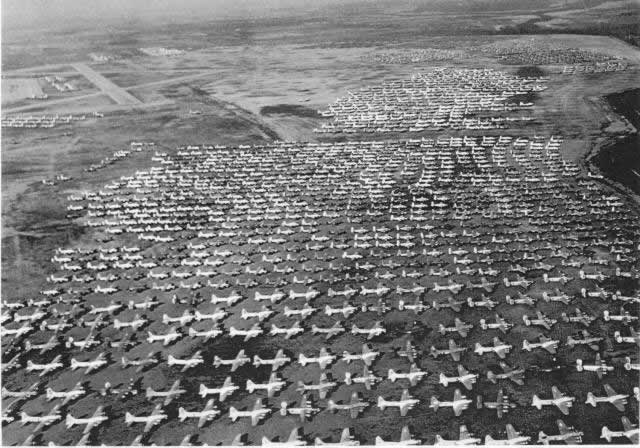 Aerial view of Walnut Ridge, Arkansas, in November, 1945
